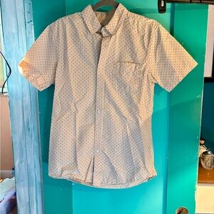 Men's off white Polka Dot Casual Shirt